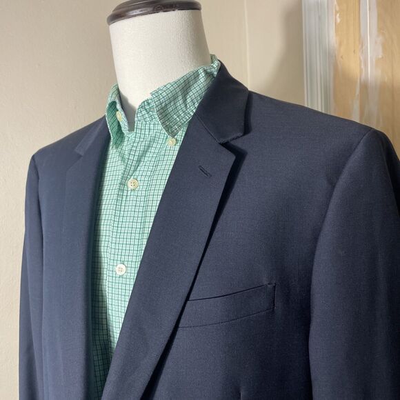 THE BLK TUX 46XS Tollegno 1900 Suit Jacket Men's Blazer Blue 100% Merino Wool - Picture 5 of 13